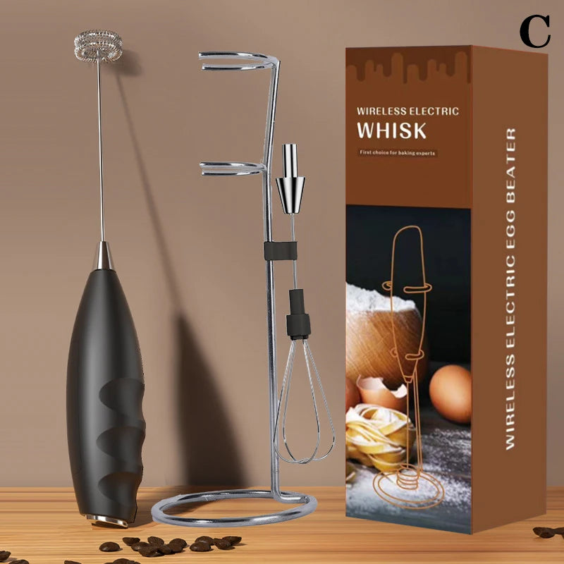 Wireless Electric Milk Frother Mixer Battery-Powered Handheld Foamer Coffee Cream Soup Peanut Butter Egg Whisk Baking Accessor
