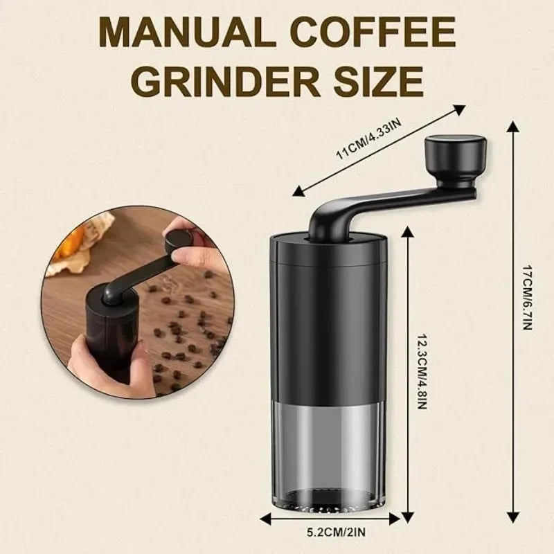 Manual Coffee Grinder CoffeeBean Grinding Ceramic Grinding Core Professional Double Bearing Adjustable Hand Crank Coffee Grinder !!